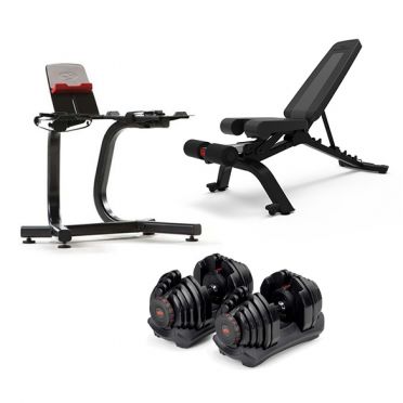 Bowflex 1090i S SelectTech Hantelset 40,8 kg + Hantelständer + Bench 