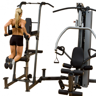 Body-Solid Fusion 600 personal trainer mit Weight assisted dip and pull up station 