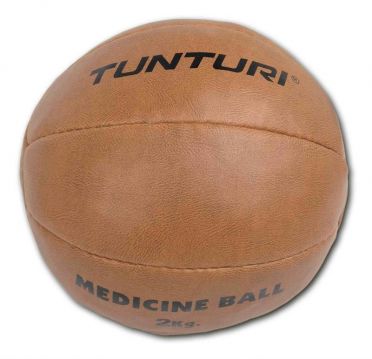 Tunturi Medizinball Kunstleder 2 kg Braun 