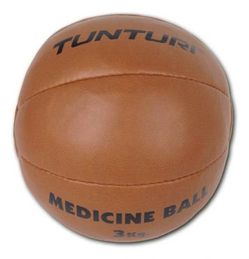 Tunturi Medizinball Kunstleder 3 kg Braun 