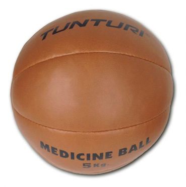 Tunturi Medizinball Kunstleder 5 kg Braun