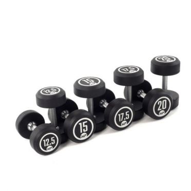 Muscle Power Dumbbellset runder Gummi 12,5 - 20 kg 