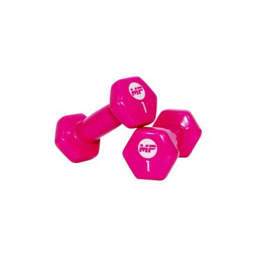 Muscle Power Vinyl Hantelset 2 x 1 kg Rosa 