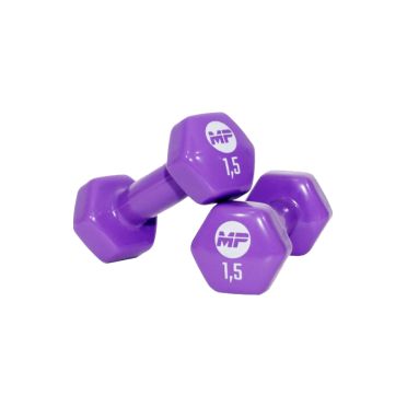 Muscle Power Vinyl Hantelset 2 x 1.5 kg Lila 