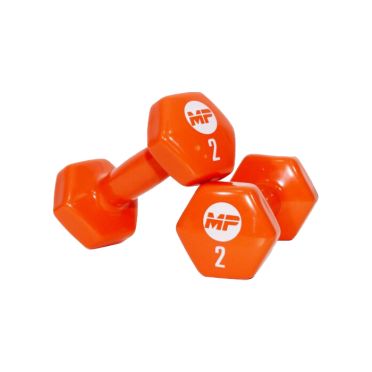 Muscle Power Vinyl Hantelset 2 x 2 kg orange 