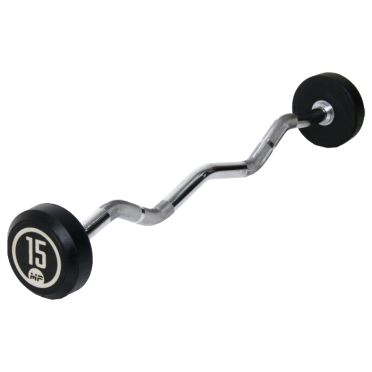 Muscle Power Rubber fixierte Curl-Hantel 15 kg 