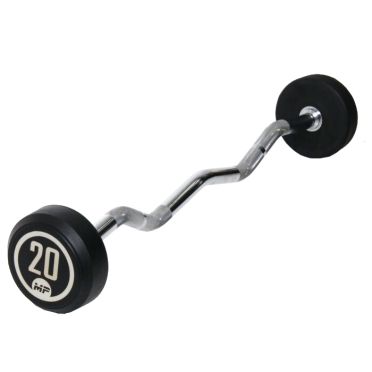 Muscle Power Rubber fixierte Curl-Hantel 20 kg 