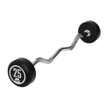 Muscle Power Rubber fixierte Curl-Hantel 25 kg 