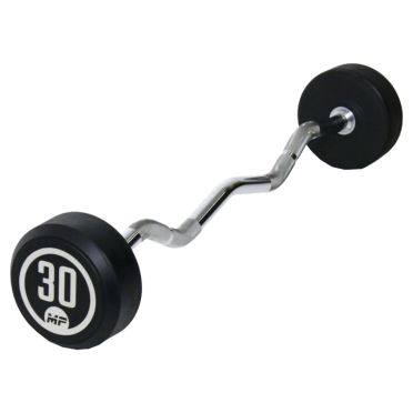 Muscle Power Rubber fixierte Curl-Hantel 30 kg 