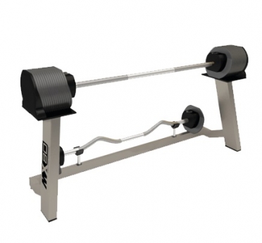 MX Select MX80 Langhantel und Curl Bar 36,4 kg einstellbar mit Ständer