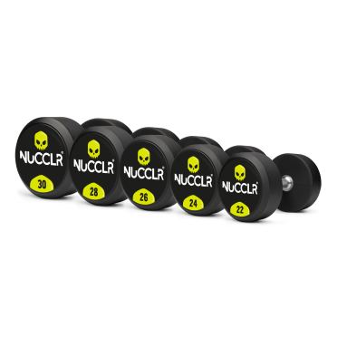 NUCCLR PU dumbbell set 22-30 KG 
