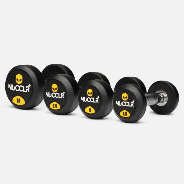 NUCCLR Rubber Dumbbell Set 2.5-10 KG 