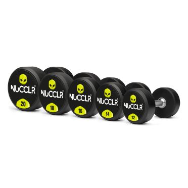 NUCCLR PU dumbbell set 12-20 KG 