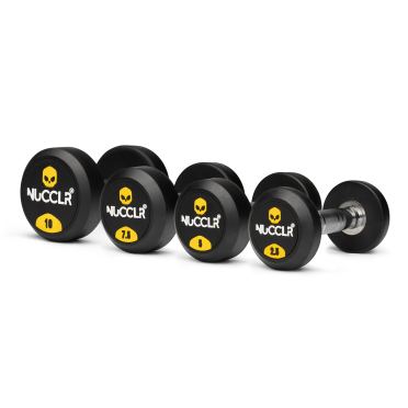 NUCCLR Rubber Dumbbell Set 2.5-10 KG 