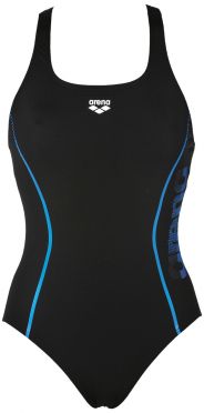 Arena Resistor Badeanzug Schwarz/Blau Damen 