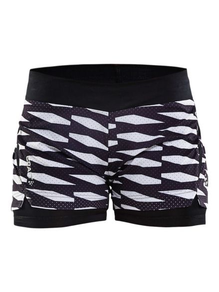 Craft Breakaway 2-in-1 Laufshort Schwarz/Weiß Damen 1904954-9120