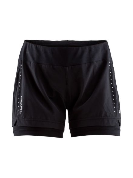 Craft Essential 2-in-1 Laufshort Schwarz Damen 1906029-999000
