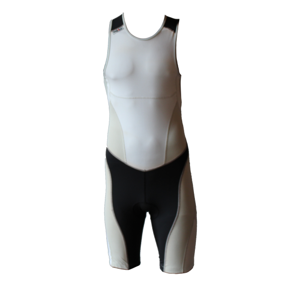Ironman Trisuit back zip ärmellos Extreme suit Weiß/Grau Herren  IM7500-03/10
