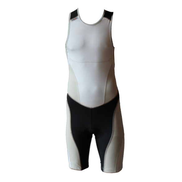 Ironman Trisuit back zip ärmellos Extreme suit Weiß/Grau Herren IM7500-03/10