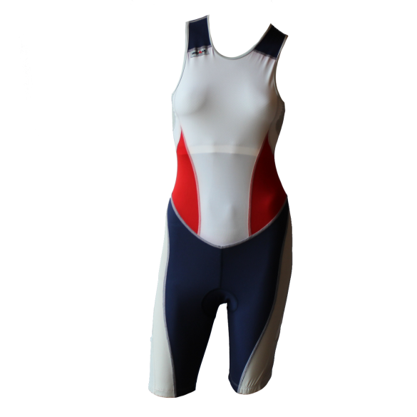 Ironman Trisuit back zip ärmellos Extreme suit Weiß/Blau/Rot Damen IMW7517-03/05/41