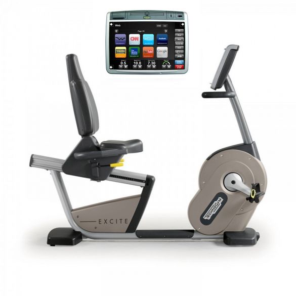 Technogym Liegeergometer Recline Excite+ 700 Visioweb Silber gebraucht BBTGNRE700VLCDTVIZI