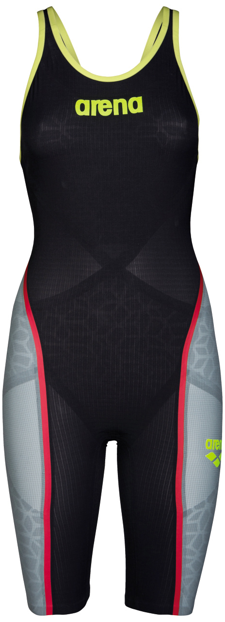 Arena Powerskin Carbon-Ultra open back Badeanzug Grau/Rot Damen AR2A312-546