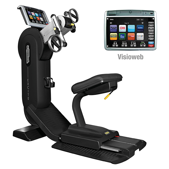 Technogym Arm Ergometer Top Excite+ 700 visioweb Schwarz gebraucht BBTGTE700VLCDTVIZW