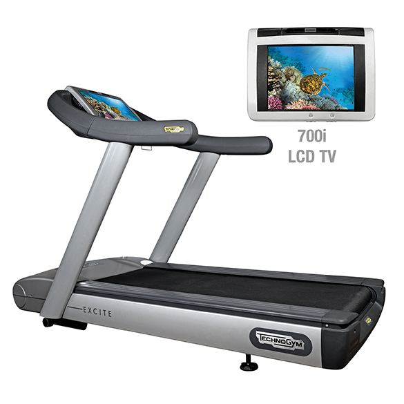 TechnoGym Laufband Run Excite 700i.e classic Silber mit LCD TV gebraucht BBTGRE700IeCLCDTV